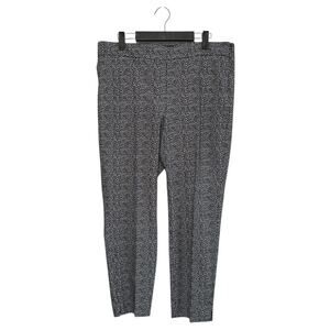 Talbots Chatham Ankle Pants Women's Sz 14P Black White Speckled Modern Chic